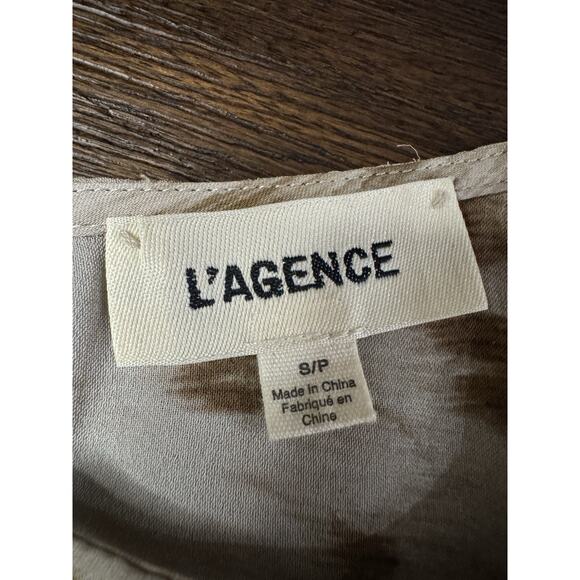 L'AGENCE Silk Blouse Women’s Small Bell Sleeve Dylan Cheetah Print - Picture 6 of 9